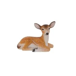 Terrastyle Brown, White Resin Fawn Garden Ornament (H)22.4cm