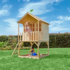 TP Toys 7.5x5 Hill Top Timber Tower Slide Playhouse Assembly Required -Bestway Garden Sales Store tp toys 7 5x5 hill top timber tower slide playhouse assembly required5021854803185 01i bq