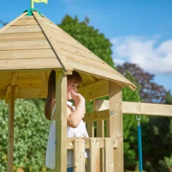 TP Toys Castlewood Brown & Green Wooden Swing Set & Slide -Bestway Garden Sales Store tp toys castlewood brown green wooden swing set slide5021854934018 09i bq