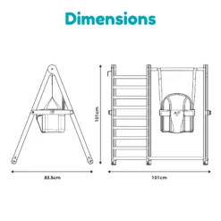 TP Toys Climbing Frame With Swing -Bestway Garden Sales Store tp toys climbing frame with swing5021854116858 01t bq