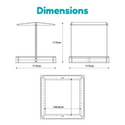 TP Toys Timber Rectangular Sand Pit With Canopy 13 TP Toys Timber Rectangular Sand Pit With Canopy -Bestway Garden Sales Store tp toys timber rectangular sand pit with canopy5021854102752 01t bq