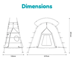 TP Toys UFO Black Metal Climbing Frame & Swing Set -Bestway Garden Sales Store tp toys ufo black metal climbing frame swing set5021854108488 01t bq