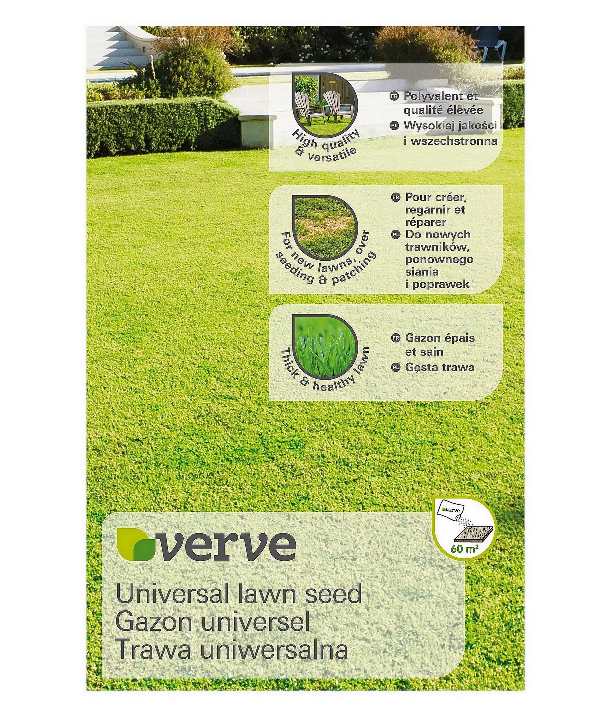 Verve Universal Grass Seeds, 1.5kg 1 Verve Universal Grass Seeds, 1.5kg
